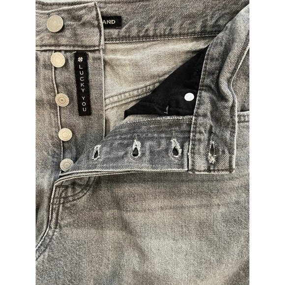 Lucky Brand Women’s Denim Jean Traveler Shorts Sz 0 Gray/Black Distress Frayed - Picture 9 of 14